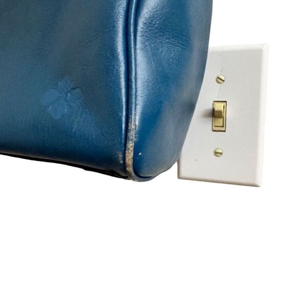 Patricia Nash Rosedale Tote Burnished Cutout Tooled Leather Caribbean Blue - Picture 10 of 12